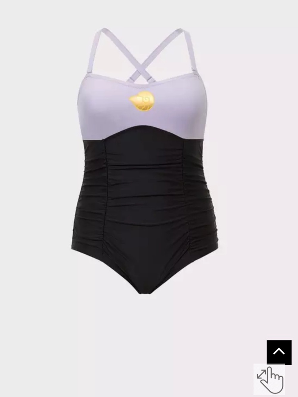 Torrid Size 2, 2X, Disney The Little Mermaid Ursula Wireless One-Piece Swimsuit - Picture 13 of 14